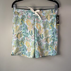 Art Class Boys Swim Trunks, Blue With Tropical Foliage, Size‎ 16